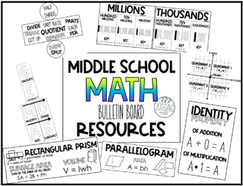 Preview of Math Bulletin Board Reference Pack!