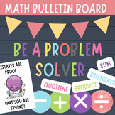 Math Bulletin Board Set | Be a Problem Solver | Vocab | Gr