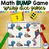 Math Bump Dice Games Spring Themed