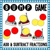 Math Bump Game - Add and Subtract Fractions with Unlike De