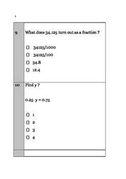 Preview of Math Bundle 2 Quiz - Addition, Decimal, Division, Probability, Statistics