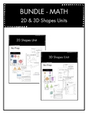 Bundle - Math 2D and 3D Shapes Units