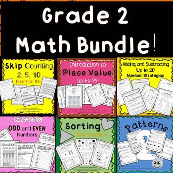 Preview of Math Bundle 2nd Grade (Patterns, Skip Counting, Odd & Even, Place Value, more..)