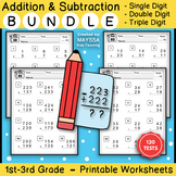Math Bundle Addition And Subtraction (With And Without Reg