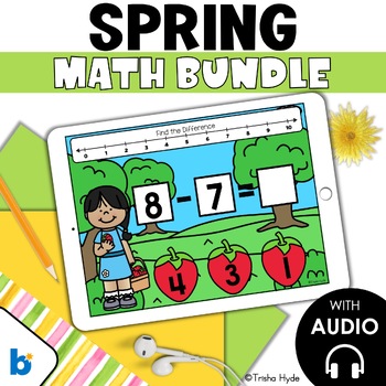 Preview of Math Bundle | Boom Cards |  Kindergarten | Spring