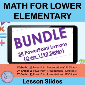 Preview of Math Bundle for lower elementary | PowerPoint Presentation Lesson Slides