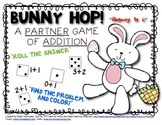Math {Bunny Hop} Partner Addition Dice Game: Fluency to 6!