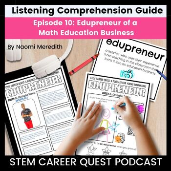 Preview of Math Business Owner and Edupreneur Listening Guide, STEM Career Quest Podcast