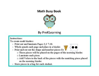 Preview of Math Busy Book