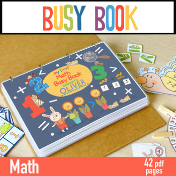 Preview of Math Busy Book Kindergarten Counting Activities Printable Learning Binder