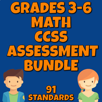Preview of Math CCSS Assessment Bundle for Grades 3-6