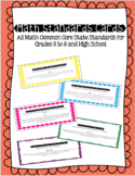 Math CCSS Math Standards Cards