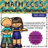 THIRD GRADE Math Summative Assessments - Measurement & Data