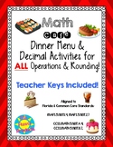 Math Cafe Decimal Activities