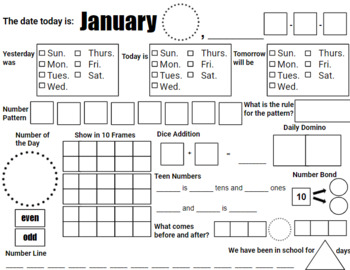 Preview of Math Calendar