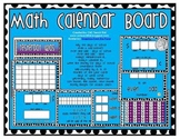 Math Calendar Board (Blue/Black  Dots, Purple Accent)
