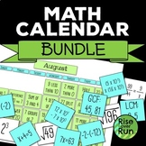 Math Calendar Bundle