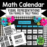 Elementary Math Calendar with Visual Representations