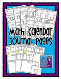 Math Calendar Journal Sheets for Daily Practice