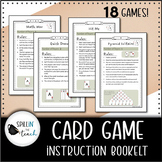 Preview of Math Card Game Book For Independent Learning | Math Games | Centers