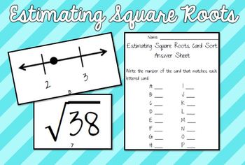 Preview of Estimating Irrational Square Roots Card Sort - Math Centers Game