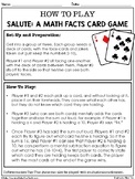Math Card Game for Addition, Subtraction, Multiplication, 