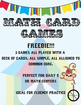 Preview of Math Card Games - Common Core Aligned - FREE SAMPLE PACK