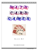 Math Card Games K-2 (For after school programs)
