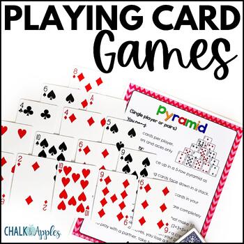 Preview of Math Card Games for Math Fact Fluency, Place Value, Fractions, Operations & More
