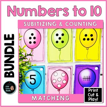 Preview of Math  Cards Games  Number Sense  Counting & Subitizing Math Card Deck BUNDLE