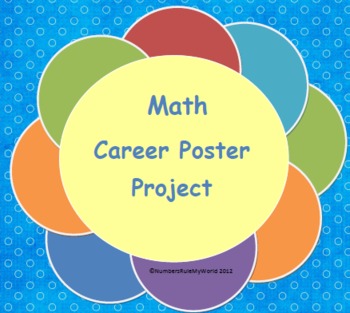Preview of Math Career Poster Project-End of School Year Activity