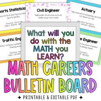 Preview of Math Careers Bulletin Board