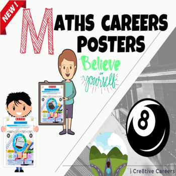 Preview of Math Careers Posters for Middle and High School Classrooms