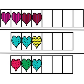 Math Center Activity - Valentine's Day Heart Patterns with Bonus ...