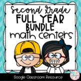 Math Center BUNDLE for Second Grade GOOGLE Classroom Digit