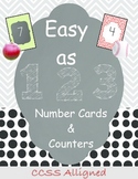 Math Center Cards & Counters for the Year CCSS Aligned K.C