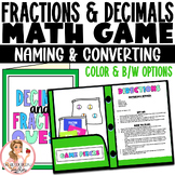 Decimals & Fractions Math Game | Naming & Converting Fract