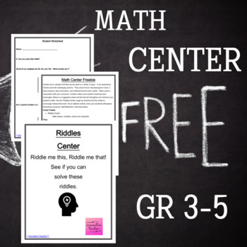 Math Center {FREEBIE}