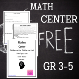 Math Center {FREEBIE}