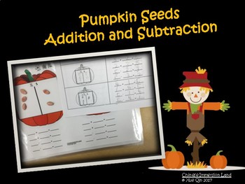 Preview of Math Center Fact Families: Pumpkin Seeds Addition and Subtraction