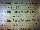 Math Center: Finding the missing part to a number sentence