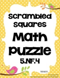 Math Puzzle  Aligned 5.NF.4 - Multiplying Fractions