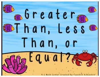 Preview of Math Center: Greater than, Less than, or Equal?