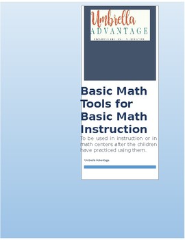 Preview of Math Center Hands on Tools, Activities and Basis for Use