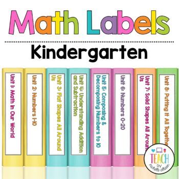 Preview of IM Kindergarten Math™ Center Labels - Classroom Organization for Kindergarten