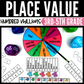 7 dice Dice Place Value 0-9,00-90,000-900,0000-9000,00000-90000,000000-900000 