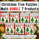Math Center Pre-K Kinder First Christmas Tree Puzzles BUND