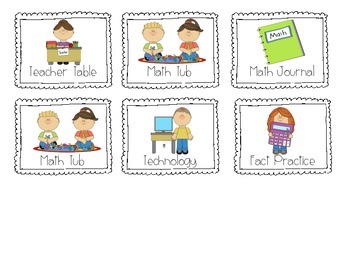 Math Center Rotation Cards {Animal Groups Included!!} by Anna Paolucci