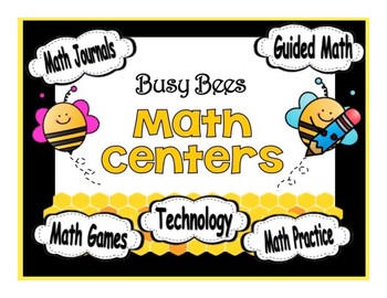 Preview of Math Center Rotations Editable Powerpoint Rainbow Design