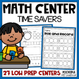 Math Centers Time Savers - Math Worksheets - Number Sense 
